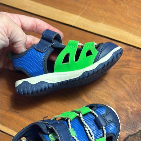 Carter's Navy and Lime Kids Sandals - Picture 5 of 7